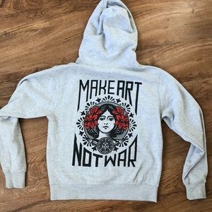Obey Make Art Not War hoodie